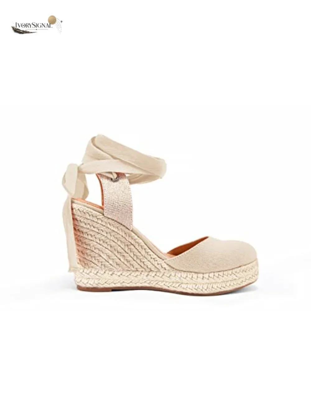 Women's Espadrille Wedge Sandals Closed Toe Lace Up Platform Ankle Wrap Summer